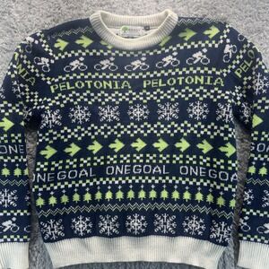 Pelotonia Roody Originals Sweater Medium Ugly Christmas Cycling Bike One Goal